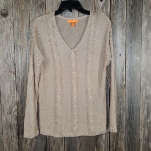 Joe Fresh S Beige Tan‎ Cable Sweater